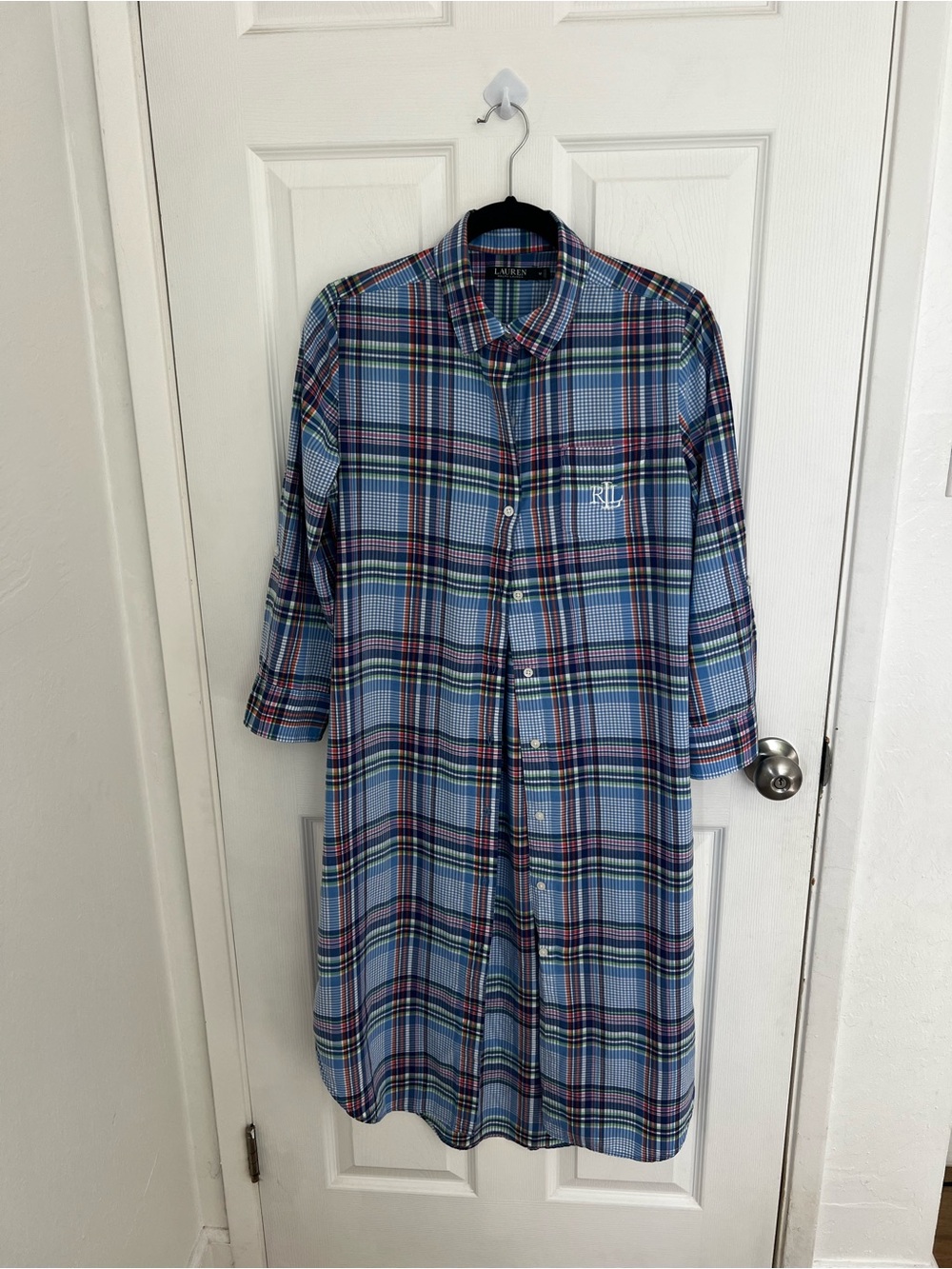 Ralph Lauren Blue Navy and Pink Plaid Button-Down Shirt